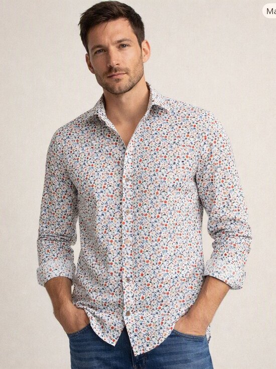 Nick Graham Other - Nick Graham Floral Shirt Size Small 14.5" 32-33" Cotton